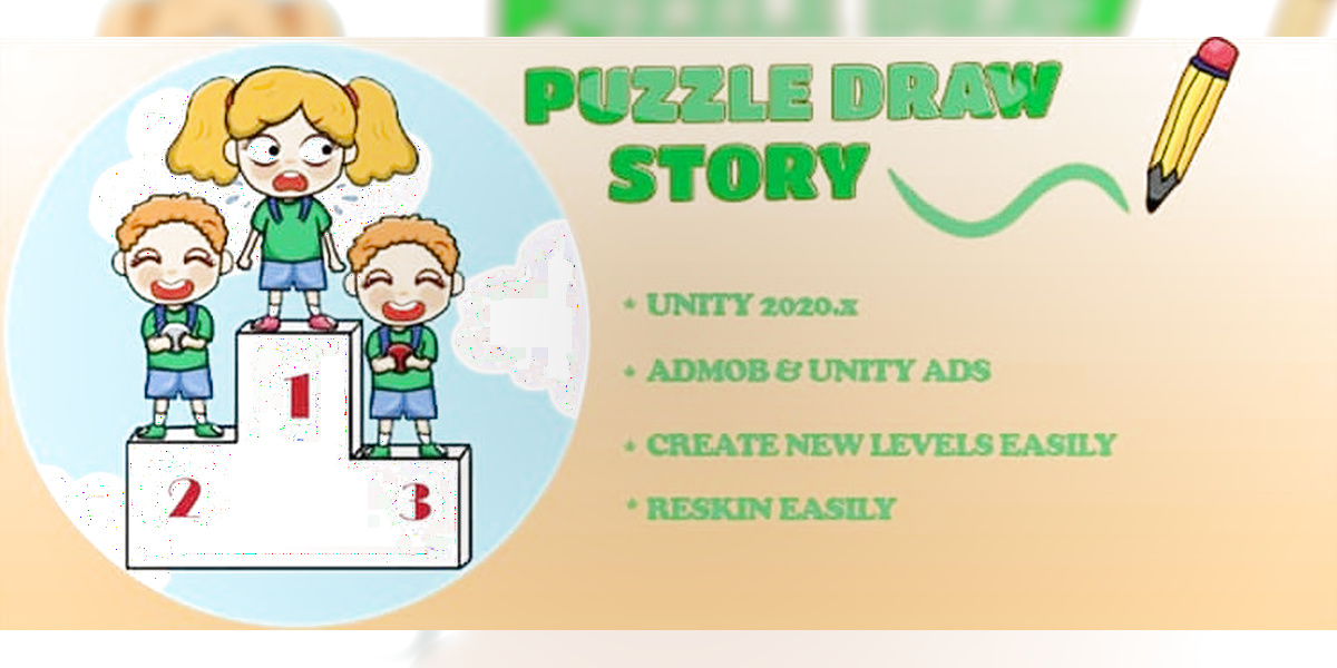 Draw Puzzle Story Source Code (Unity)